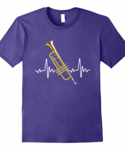 Trumpet Heartbeat T Shirt Gifts Music
