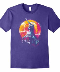 Unicorn Classic Graphic T Shirt Purple