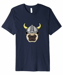 Viking Pug Skol Vintage Pug Dog T Shirt