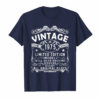 Vintage Classic 1975 T Shirt 43 Years Old 43rd Birthday Gift