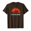 Vintage Cleveland Ohio Cityscape Retro Graphic T Shirt