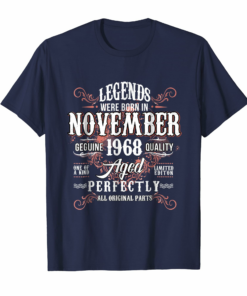 Vintage November 1968 T Shirt 50th Birthday Gifts Shirt