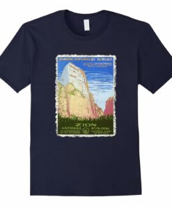 Vintage Poster Shirt Zion National Retro