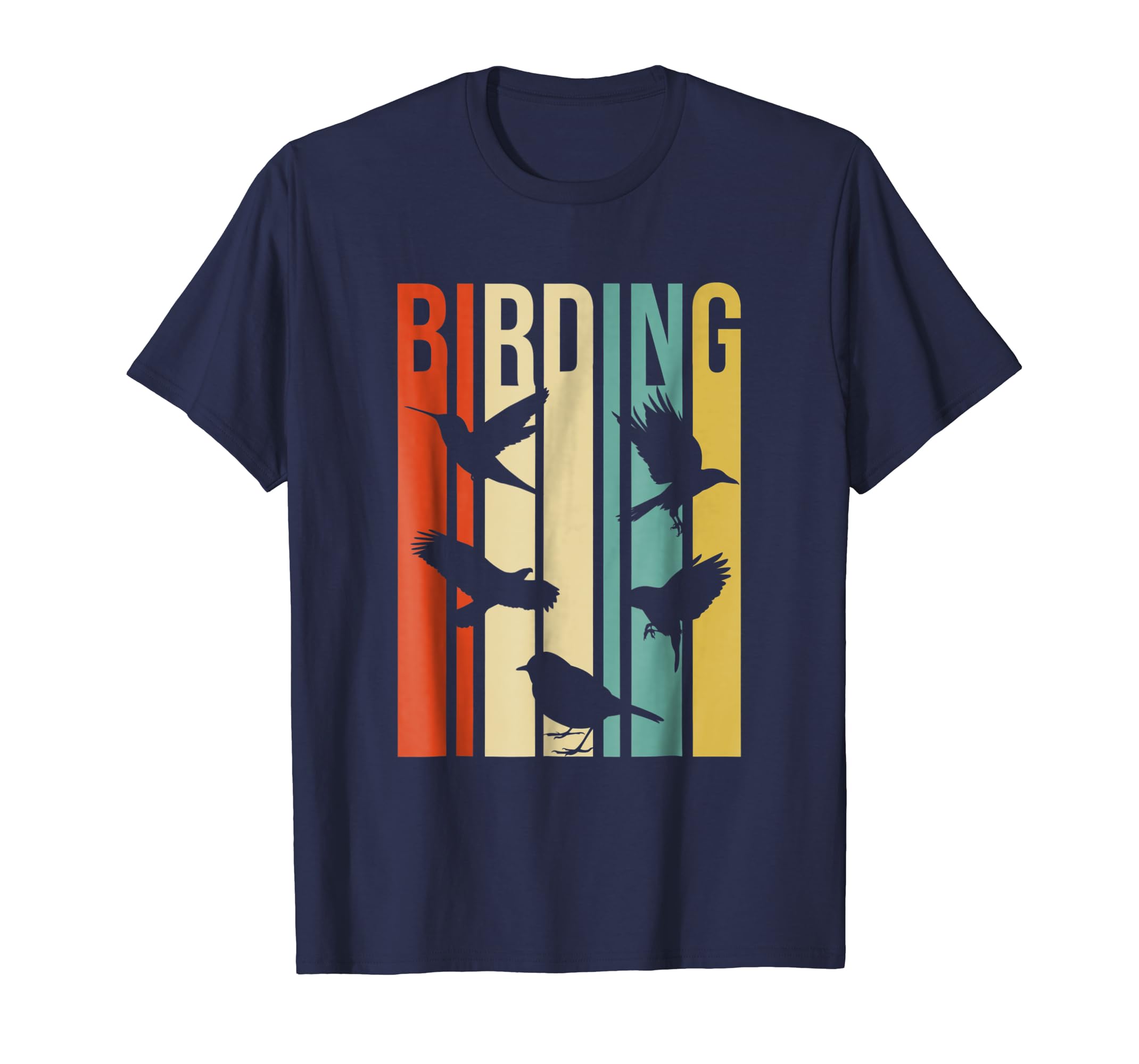 Vintage Style Birding T Shirt For Birders With Birds Vintage Style Birding T Shirt For Birders With Birds