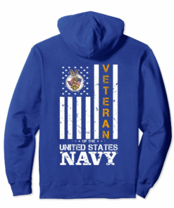 Vintage Us Navy Veteran American Flag Hoodie Veterans Day