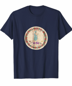Virginia Flag Seal Shirt Distressed Vintage