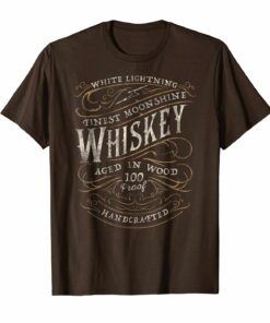 White Lightning Whiskey Finest Moonshine Vintage T Shirt