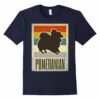 Womens Pomeranian Vintage Retro Graphic