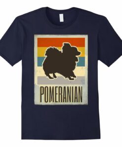 Womens Pomeranian Vintage Retro Graphic