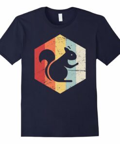 Womens Retro Squirrel T Shirt Asphalt
