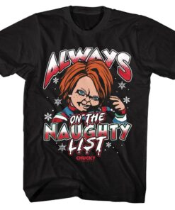 Chucky Always on the Naughty List Men’s T Shirt