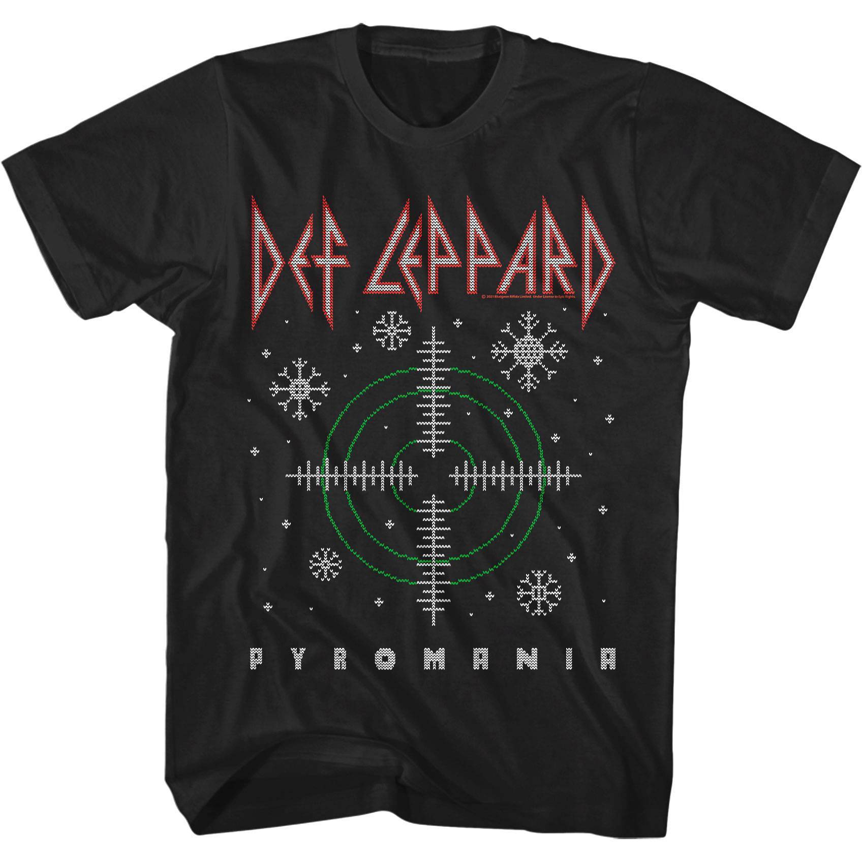 Def Leppard Christmas Pyromania Men's T Shirt Def Leppard Christmas Pyromania Men's T Shirt