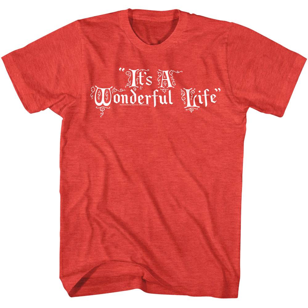 It's a Wonderful Life Festive Movie Title Men's T Shirt It's a Wonderful Life Festive Movie Title Men's T Shirt