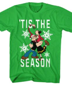 Popeye Tis The Season for Mistletoe Men’s T Shirt