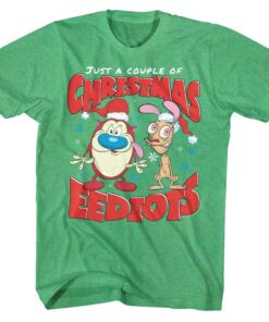 Ren and Stimpy Couple of Christmas Eediots Men’s T Shirt