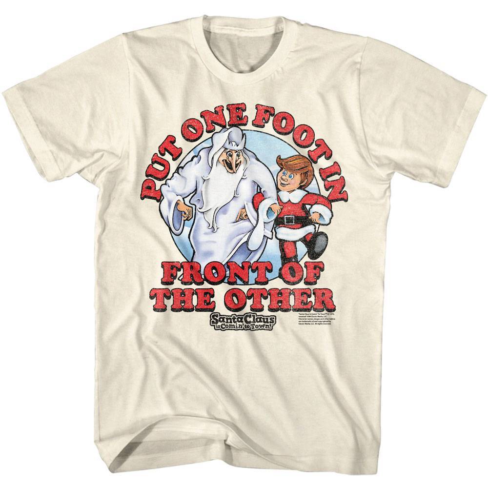 Santa Claus is Comin' to Town One Foot in Front Men's T Shirt Santa Claus is Comin' to Town One Foot in Front Men's T Shirt
