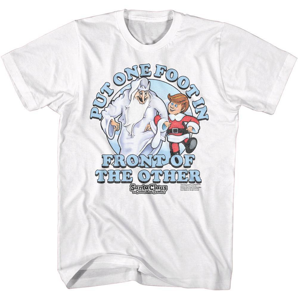 Santa Claus is Comin' to Town One Foot in Front of the Other Men's T Shirt Santa Claus is Comin' to Town One Foot in Front of the Other Men's T Shirt