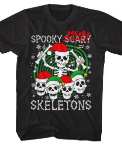 Spooky Scary Skeletons Merry Christmas Men’s T Shirt