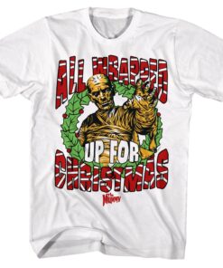 The Mummy Wrapped Up for Christmas Men’s T Shirt