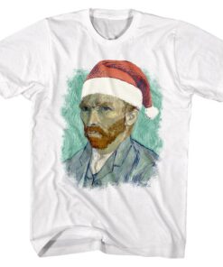 Vincent Van Gogh in Santa Hat Men’s T Shirt
